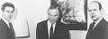 Left Ture Sjolander, the Swedish ambassador Gunnar Hagglof  in Paris and Bror Wikstrom 1970.